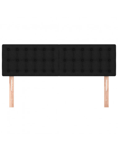 Testiere 2 pz Nere72x5x78/88 cm in Tessuto