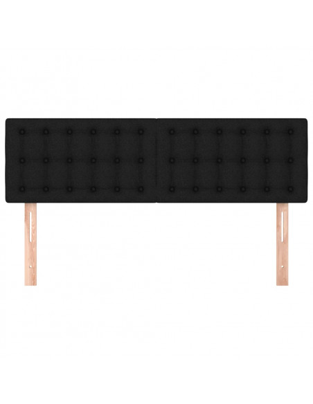 Testiere 2 pz Nere72x5x78/88 cm in Tessuto
