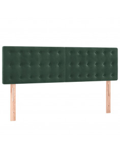 Testiere 2 pz Verde Scuro 72x5x78/88 cm in Velluto 2