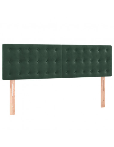 Testiere 2 pz Verde Scuro 72x5x78/88 cm in Velluto