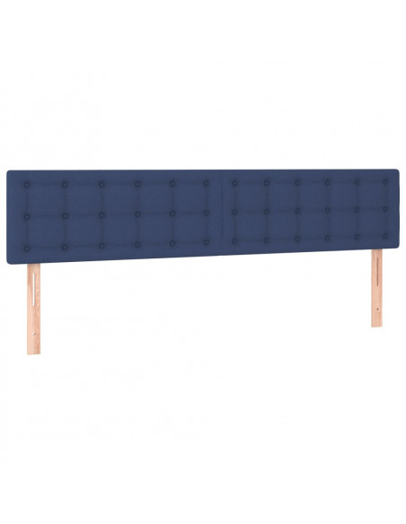 Testiera 2 pz Blu 100x5x78/88 cm in Tessuto