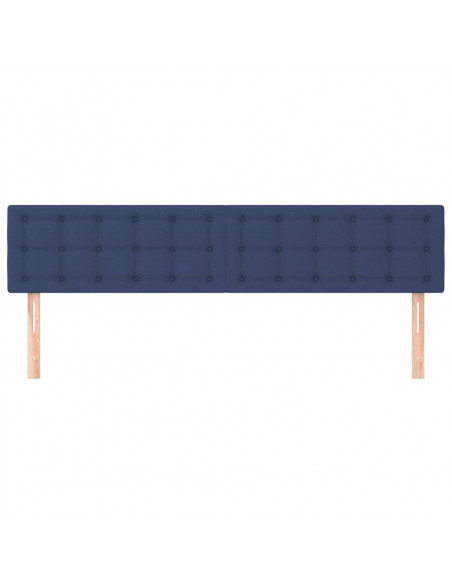 Testiera 2 pz Blu 100x5x78/88 cm in Tessuto