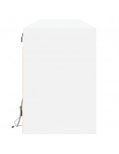 Mobile TV a Parete con LED Bianco 180x31x45 cm 2