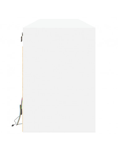 Mobile TV a Parete con LED Bianco 180x31x45 cm