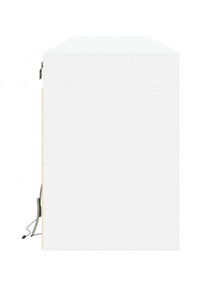 Mobile TV a Parete con LED Bianco 180x31x45 cm