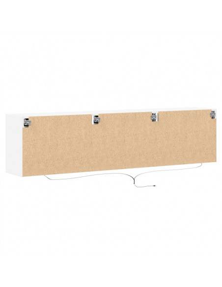 Mobile TV a Parete con LED Bianco 180x31x45 cm