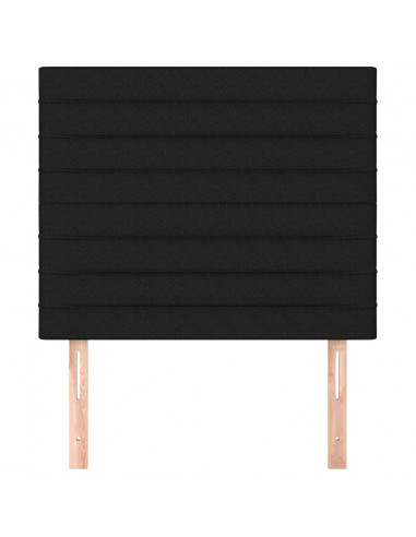 Testiere 2 pz Nero 100x5x78/88 cm in Tessuto