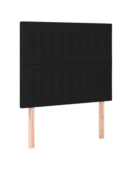 Testiere 2 pz Nero 100x5x78/88 cm in Tessuto