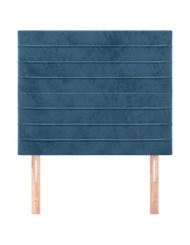 Testiera 2 pz Blu Scuro 80x5x78/88 cm in Velluto