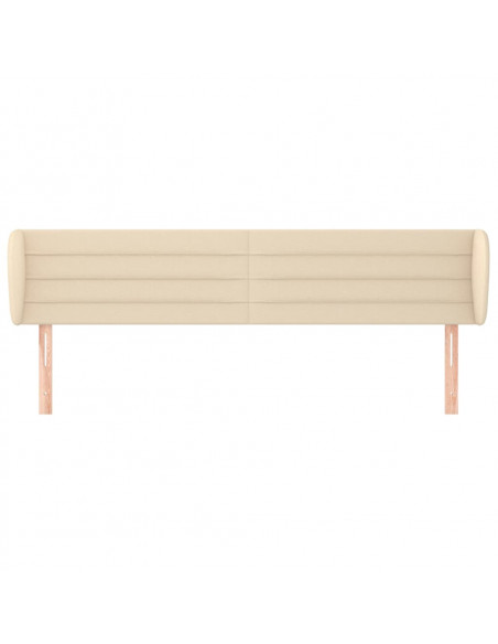 Testiera ad Orecchio Crema 203x23x78/88 cm in Tessuto
