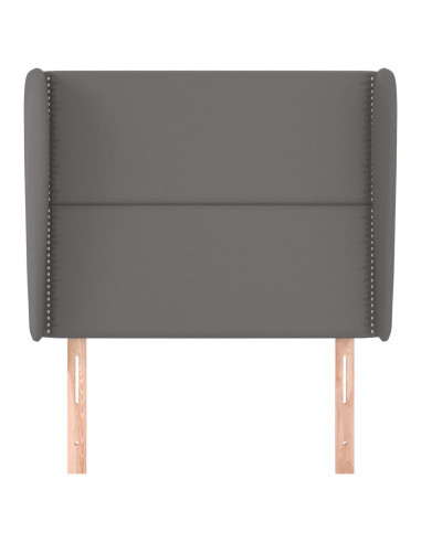 Testiera ad Orecchio Grigio Scuro 93x23x118/128cm in Similpelle