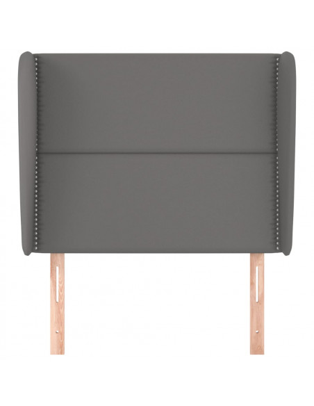Testiera ad Orecchio Grigio Scuro 93x23x118/128cm in Similpelle