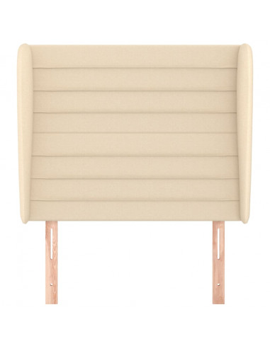 Testiera ad Orecchio Crema 103x23x118/128 cm in Tessuto