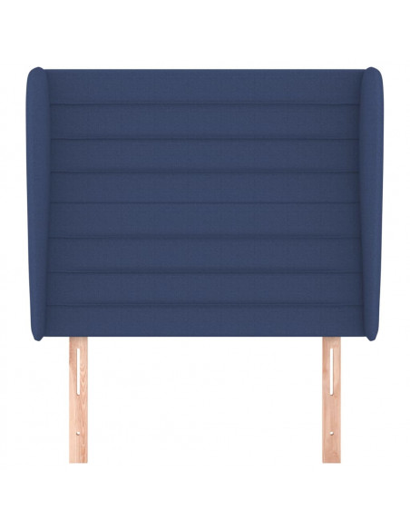 Testiera ad Orecchio Blu 103x23x118/128 cm in Tessuto