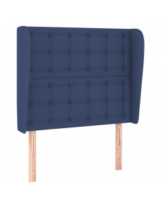 Testiera ad Orecchio Blu 83x23x118/128 cm in Tessuto 2