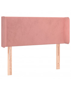 Testiera ad Orecchio Nera 93x16x78/88 cm in Velluto 2