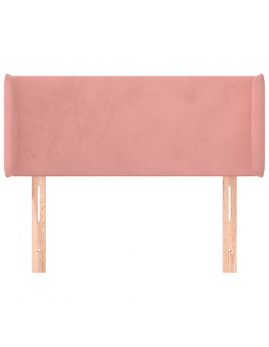 Testiera ad Orecchio Nera 93x16x78/88 cm in Velluto