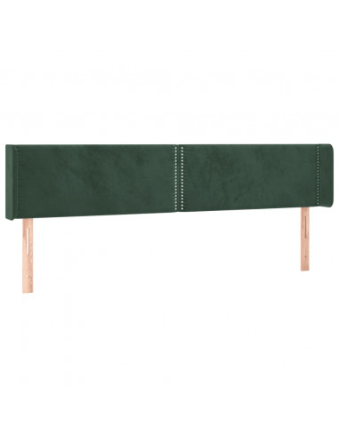 Testiera ad Orecchio Verde Scuro 203x16x78/88 cm in Velluto