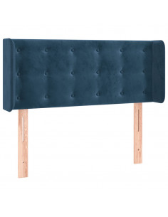 Testiera ad Orecchio Blu Scuro 83x16x78/88 cm in Velluto 2