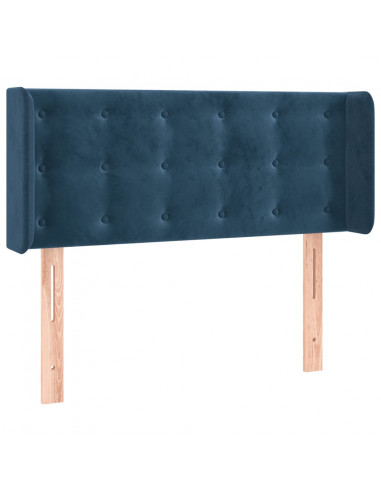 Testiera ad Orecchio Blu Scuro 83x16x78/88 cm in Velluto