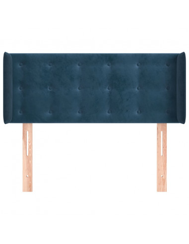 Testiera ad Orecchio Blu Scuro 83x16x78/88 cm in Velluto