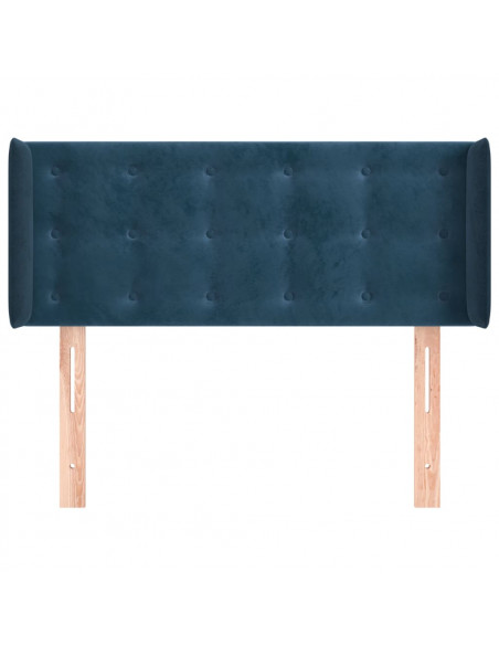 Testiera ad Orecchio Blu Scuro 83x16x78/88 cm in Velluto