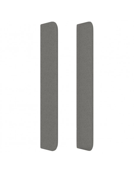 Testiera ad Orecchio Grigio Scuro 83x16x118/128 cm in Tessuto