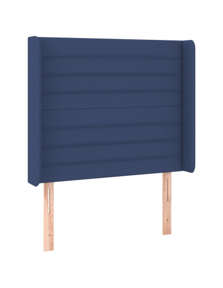 Testiera ad Orecchio Blu 103x16x118/128 cm in Tessuto