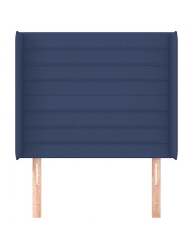Testiera ad Orecchio Blu 103x16x118/128 cm in Tessuto