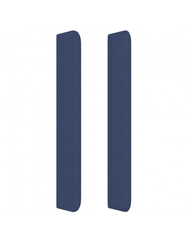 Testiera ad Orecchio Blu 163x16x118/128 cm in Tessuto
