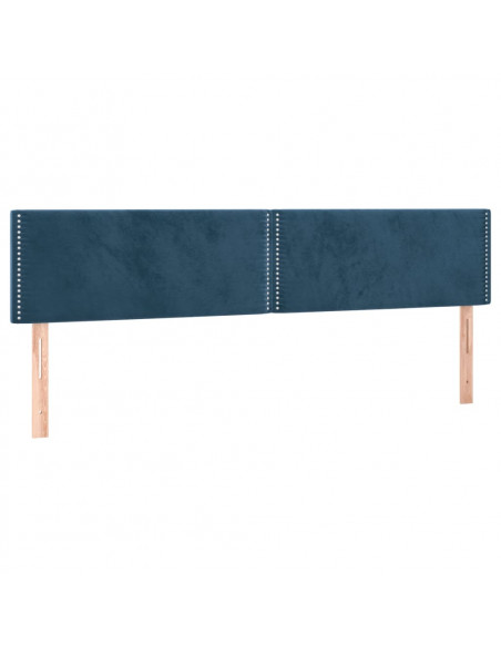 Testiera a LED Blu Scuro 200x5x78/88 cm in Velluto