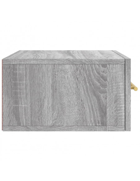Comodino a Muro Grigio Sonoma 35x35x20 cm