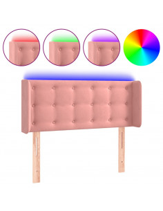 Testiera a LED Rosa 83x16x78/88 cm in Velluto 2