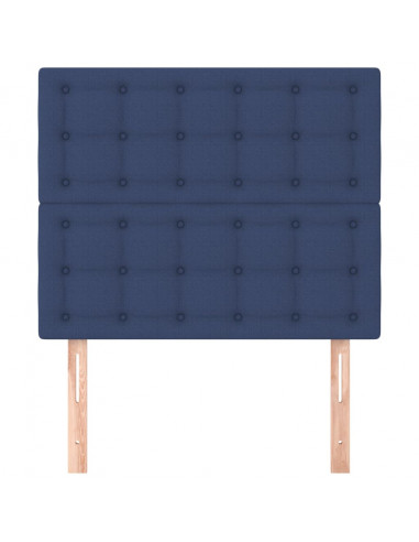 Testiera 2 pz Blu 100x5x78/88 cm in Tessuto