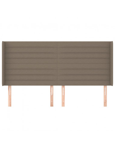 Testiera ad Orecchio Tortora 203x16x118/128 cm in Tessuto