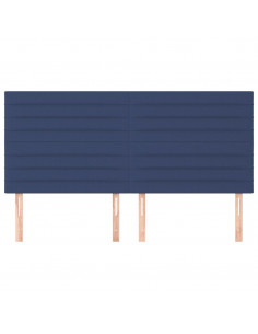 Testiera Blu 180x5x118/128 cm Tessuto 2