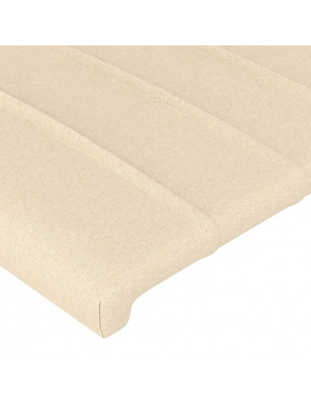 Testiera 4 pz Crema 100x5x78/88 cm in Tessuto
