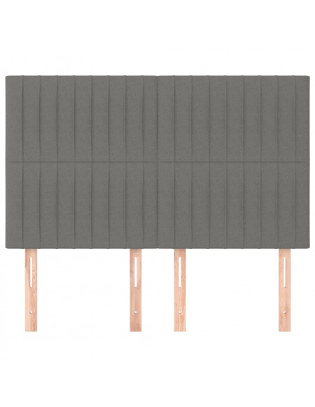 Testiere 4 pz Grigio Scuro 72x5x78/88 cm in Tessuto
