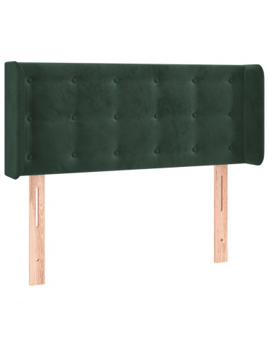 Testiera a LED Verde Scuro 83x16x78/88 cm in Velluto