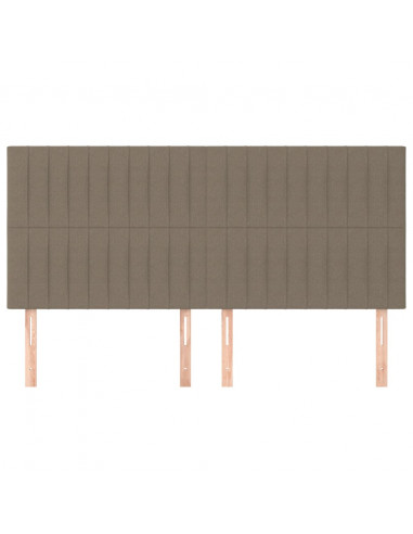 Testiera 4 pz Tortora 100x5x78/88 cm in Tessuto