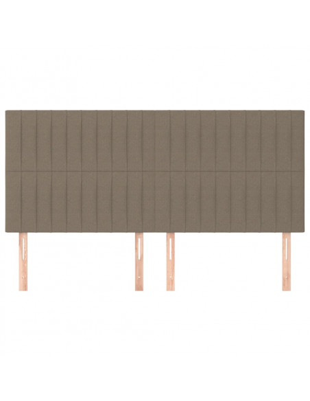 Testiera 4 pz Tortora 100x5x78/88 cm in Tessuto
