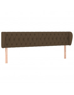 Testiera ad Orecchio Marrone Scuro 183x23x78/88 cm in Tessuto 2