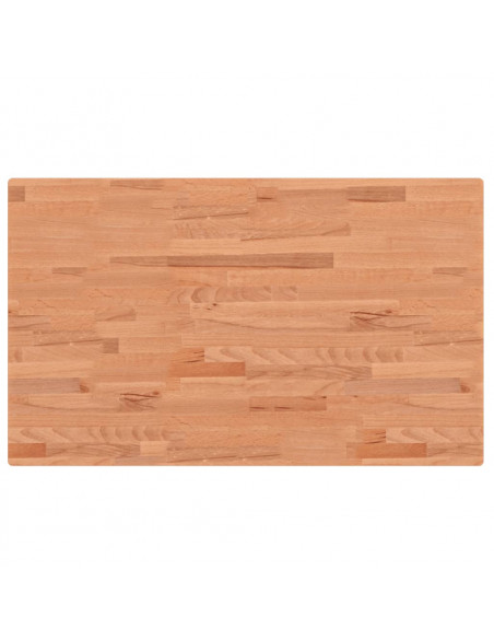 Piano Bagno 100x60x2,5 cm in Legno Massello di Faggio