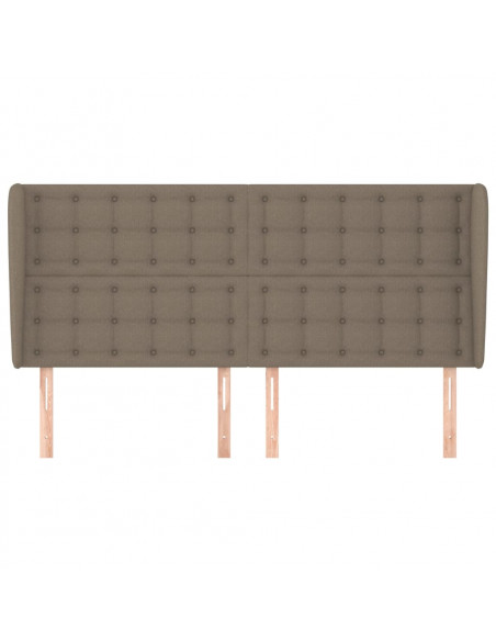 Testiera ad Orecchio Tortora 163x23x118/128 cm in Tessuto
