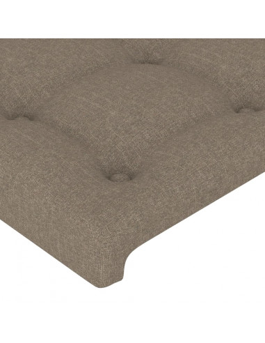 Testiera ad Orecchio Tortora 163x16x118/128 cm in Tessuto