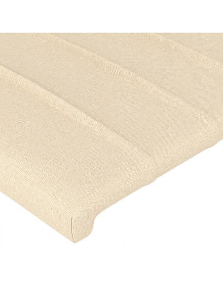 Testiera 2 pz Crema 100x5x78/88 cm in Tessuto