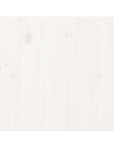 Testiera per Letto Bianca 140,5x4x100 cm Legno Massello di Pino