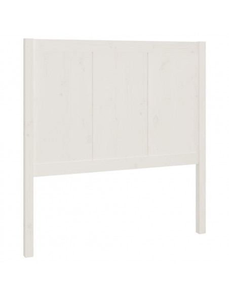 Testiera per Letto Bianca 80,5x4x100 cm Legno Massello di Pino