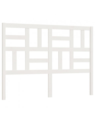 Testiera per Letto Bianca 156x4x104 cm Legno Massello di Pino