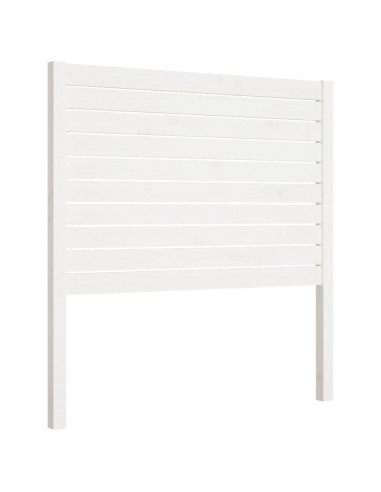 Testiera per Letto Bianca 81x4x100 cm in Legno Massello di Pino